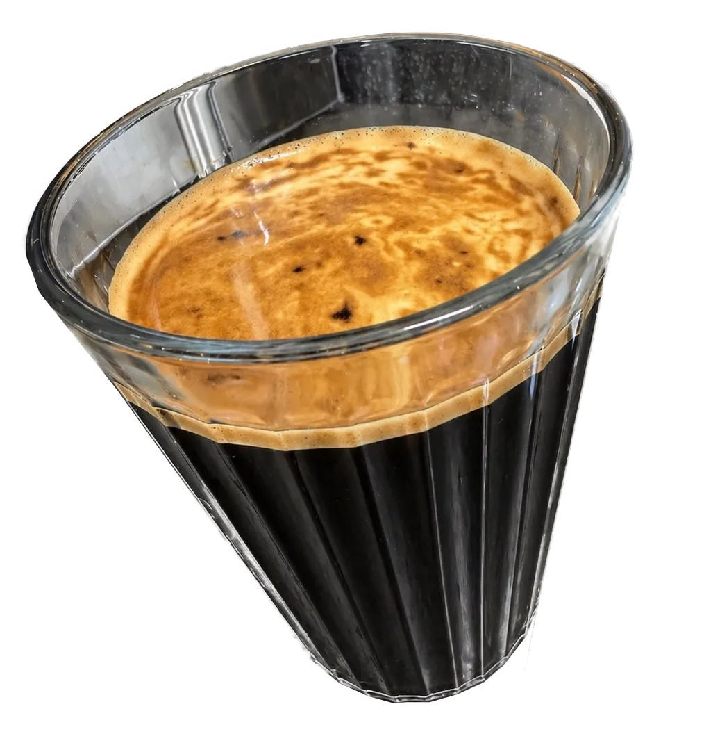 glass of instant coffee